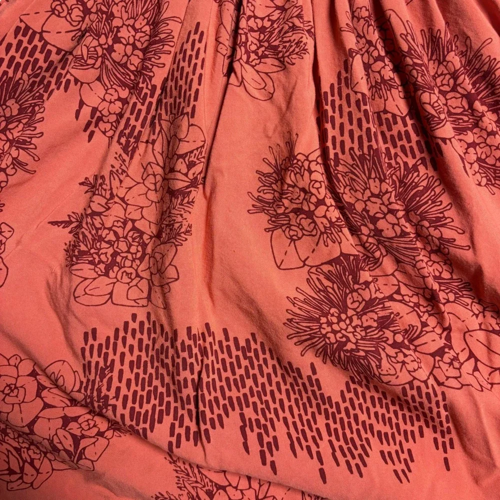 Kahulale'a Girls Dress Keiki Size 10 Ka Ua Moaniani Lehua O Puna Floral Pink
